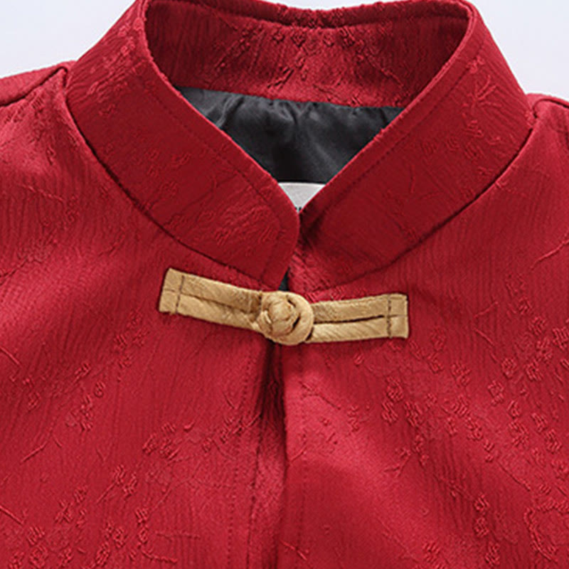 Buddha Stones Jacquard Stehkragen Langarm Herren Baumwolljacke mit Taschen - image 3