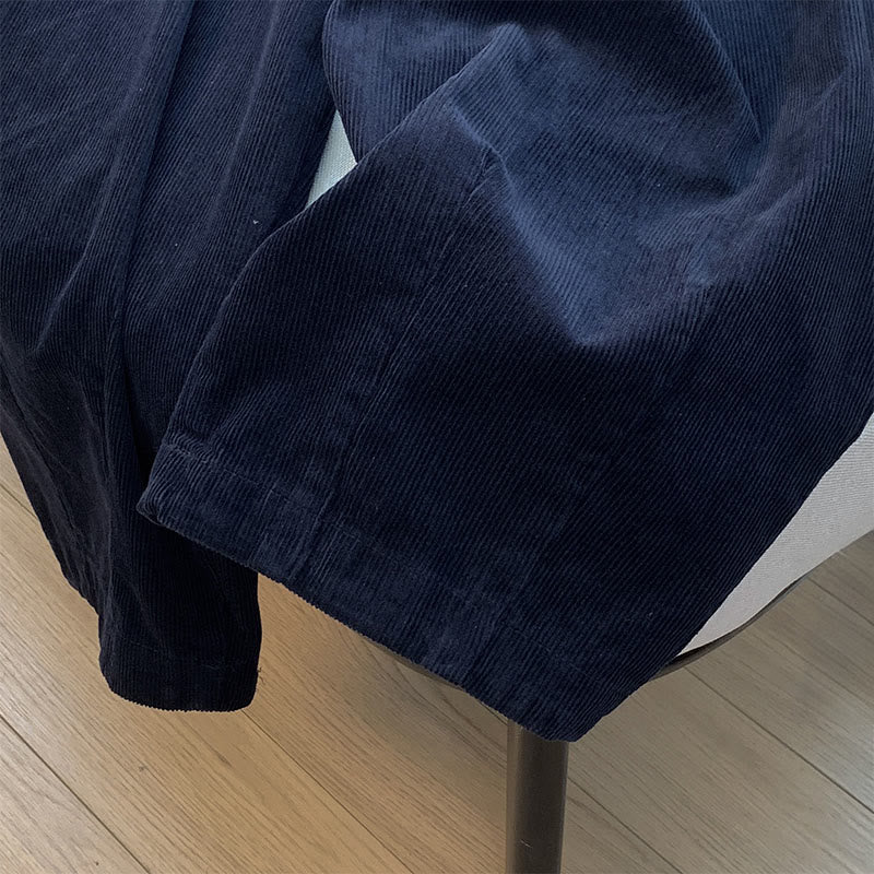Buddha Stones Damenhose aus Cord und Baumwolle mit weitem Bein und Taschen, schlichtes Design mit elastischem Bund - image 18