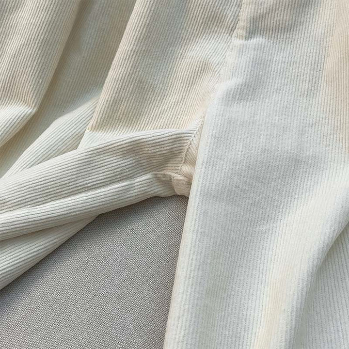 Buddha Stones Damenhose aus Cord und Baumwolle mit weitem Bein und Taschen, schlichtes Design mit elastischem Bund - image 10