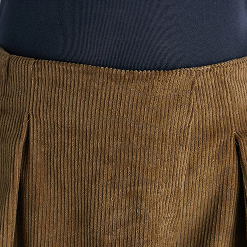 Buddha Stones Damen-Cordhose mit weitem Bein, einfarbig, seitlicher Reißverschluss, Länge 7–8, mit Taschen - image 8