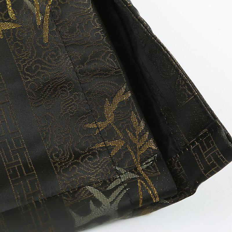 Buddha Stones Golden Bamboo Jacquard Frog-Button Langarm Herrenjacke mit Taschen - image 11