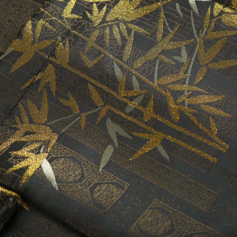 Buddha Stones Golden Bamboo Jacquard Frog-Button Langarm Herrenjacke mit Taschen - image 9