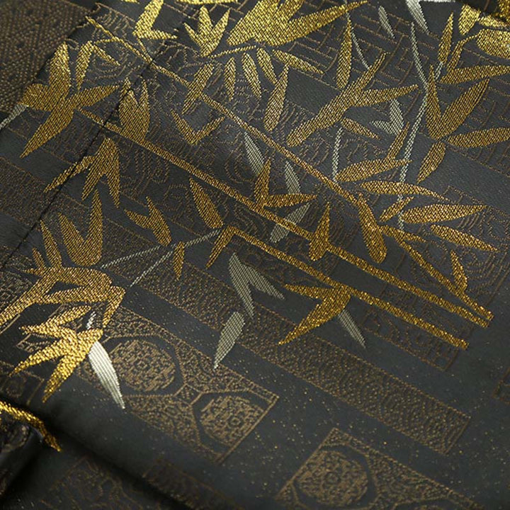 Buddha Stones Golden Bamboo Jacquard Frog-Button Langarm Herrenjacke mit Taschen - image 9