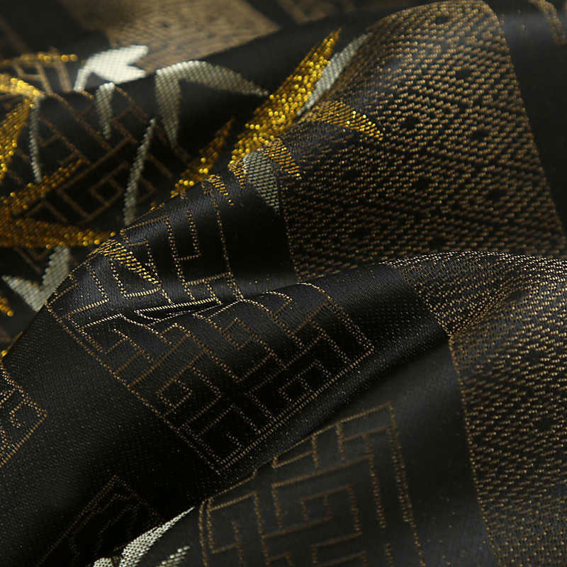 Buddha Stones Golden Bamboo Jacquard Frog-Button Langarm Herrenjacke mit Taschen - image 12