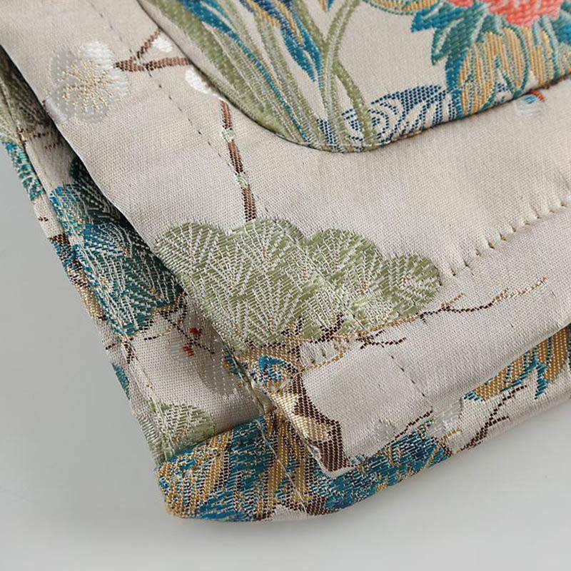 Buddha Stones Mandarin Duck Pfingstrose Blume Frosch-Knopf Langarm Herrenjacke mit Taschen - image 7