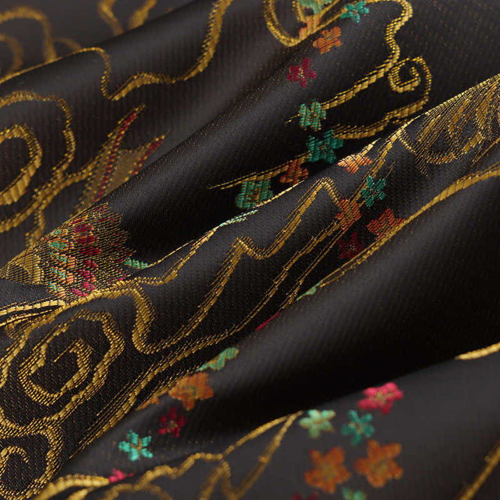 Buddha Stones Bunte Phoenix Auspicious Wolken Frosch-Knopf Langarm Herrenjacke mit Taschen - image 11