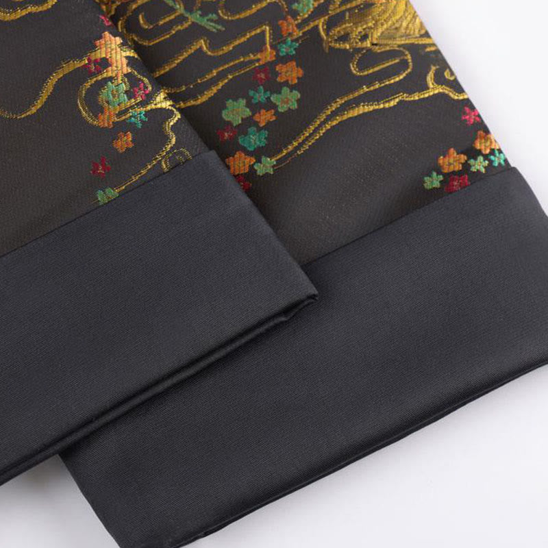 Buddha Stones Bunte Phoenix Auspicious Wolken Frosch-Knopf Langarm Herrenjacke mit Taschen - image 8