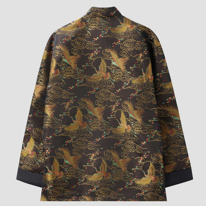 Buddha Stones Bunte Phoenix Auspicious Wolken Frosch-Knopf Langarm Herrenjacke mit Taschen - image 1