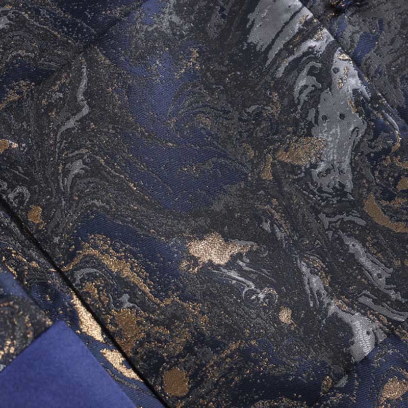 Buddha Stones Blue Flowing Water Mountains Frog-Button Langarm Herrenjacke mit Taschen - image 8