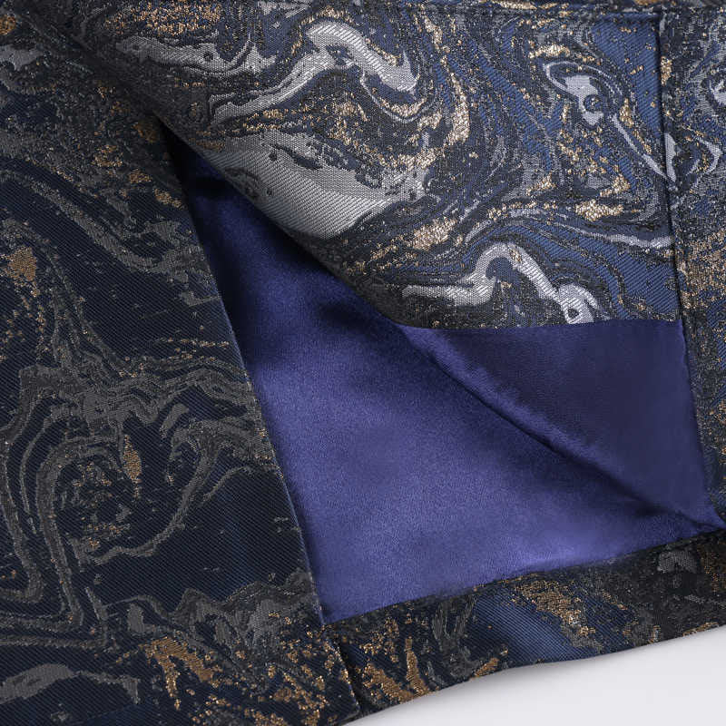 Buddha Stones Blue Flowing Water Mountains Frog-Button Langarm Herrenjacke mit Taschen - image 10