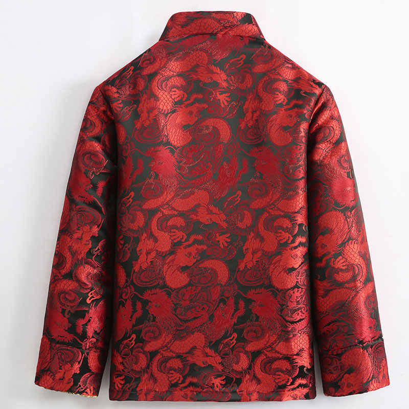 Buddha Stones Winter Dragon Jacquard Warme Froschknopf Langarm Herrenjacke mit Taschen - image 15