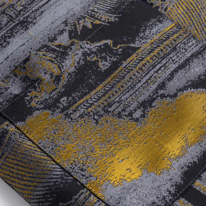 Buddha Stones Antike Gebäude Bäume Frosch-Knopf Langarm Herrenjacke mit Taschen - image 9