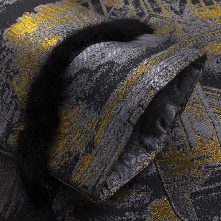 Buddha Stones Antike Gebäude Bäume Frosch-Knopf Langarm Herrenjacke mit Taschen - image 10