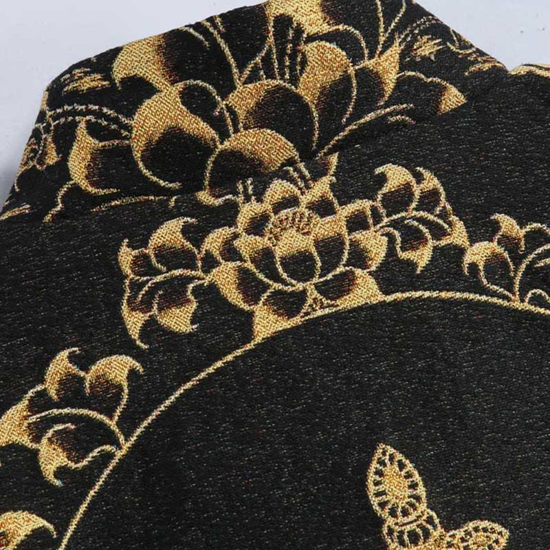 Buddha Stones Avalokitesvara Guanyin Frosch-Knopf Langarm Herrenjacke - image 4