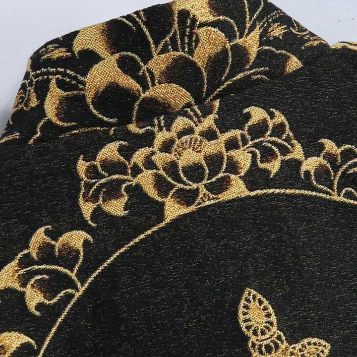 Buddha Stones Avalokitesvara Guanyin Frosch-Knopf Langarm Herrenjacke - image 4