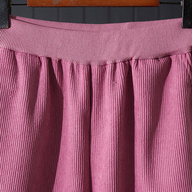 Buddha Stones Winterhose für Damen, weites Bein, Cord-Baumwolle, Thermo-Fleece-Futter, mit Taschen - image 3