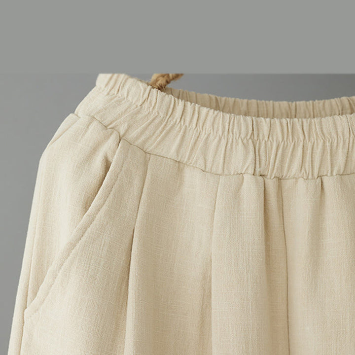 Buddha Stones Winter Damen-Knöchelhose aus Baumwolle mit Thermo-Fleece-Futter und Taschen - image 3