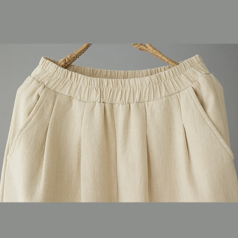 Buddha Stones Winter Damen-Knöchelhose aus Baumwolle mit Thermo-Fleece-Futter und Taschen - image 2