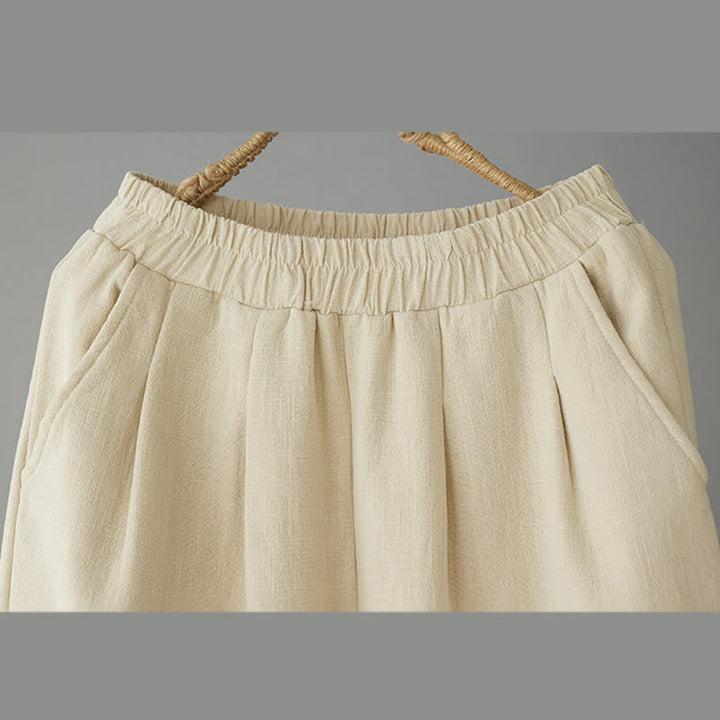 Buddha Stones Winter Damen-Knöchelhose aus Baumwolle mit Thermo-Fleece-Futter und Taschen - image 2