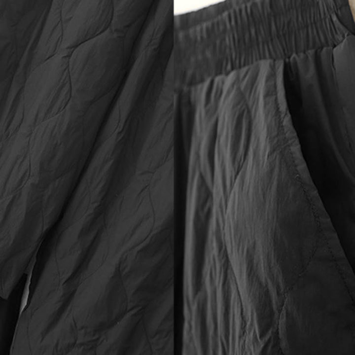 Buddha Stones Winter Einfarbige Damen-Thermohose aus Baumwolle mit Taschen - image 10