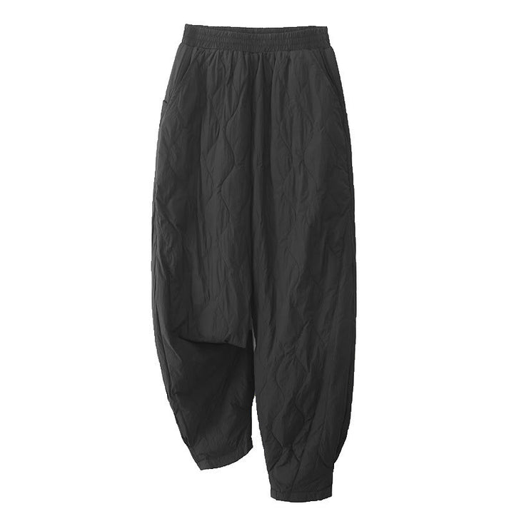 Buddha Stones Winter Einfarbige Damen-Thermohose aus Baumwolle mit Taschen - image 11
