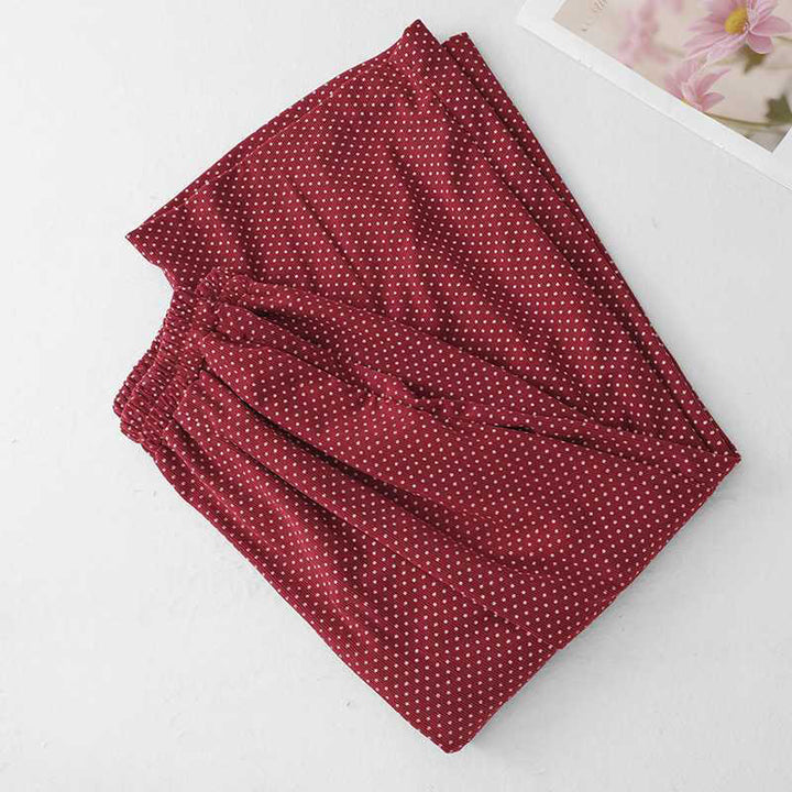 Buddha Stones Fall Dots Muster High Waist Design Damenhose mit weitem Bein und Taschen - image 3