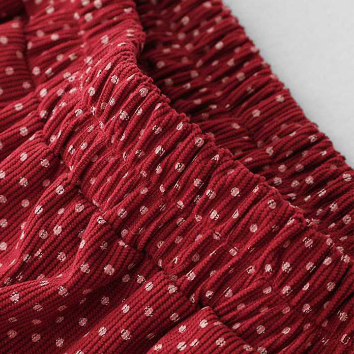 Buddha Stones Fall Dots Muster High Waist Design Damenhose mit weitem Bein und Taschen - image 6