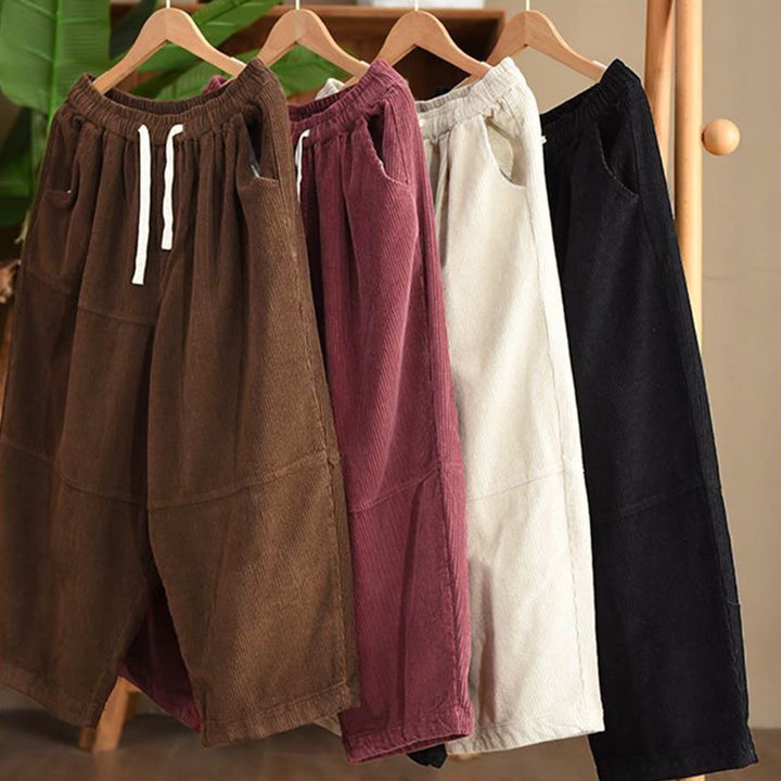 Buddha Stones Damenhose aus Baumwollcord mit Kordelzug und Thermofleecefutter und Taschen - image 10