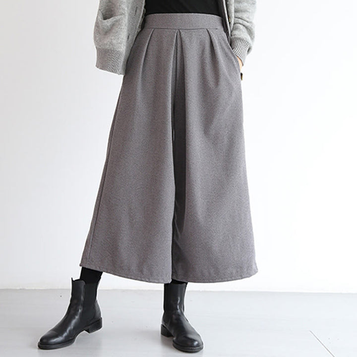 Buddha Stones – Schlichtes Design mit elastischem Bund, Damenhose mit weitem Bein und Taschen in den Längen 7–8 - image 4