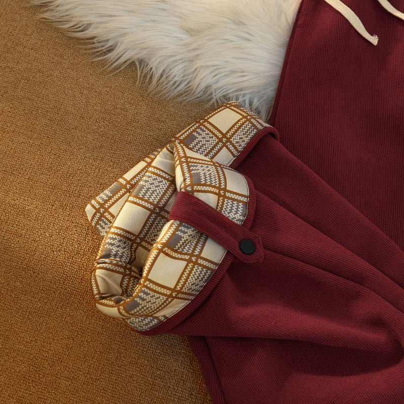 Buddha Stones Damen Patchwork-Hose aus Baumwollcord mit Fleecefutter und weitem Bein und Taschen - image 36