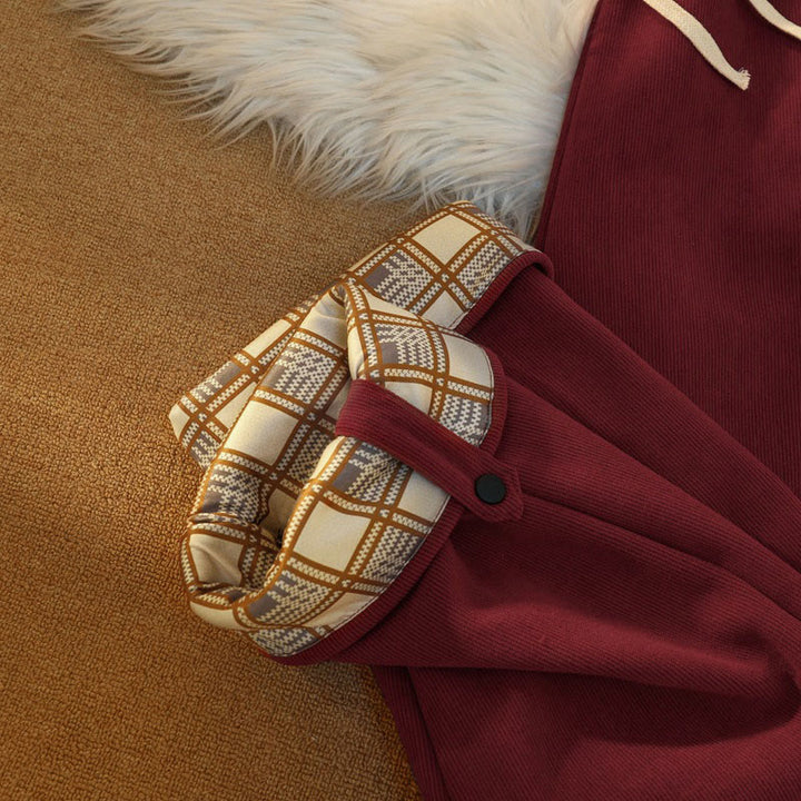Buddha Stones Damen Patchwork-Hose aus Baumwollcord mit Fleecefutter und weitem Bein und Taschen - image 36