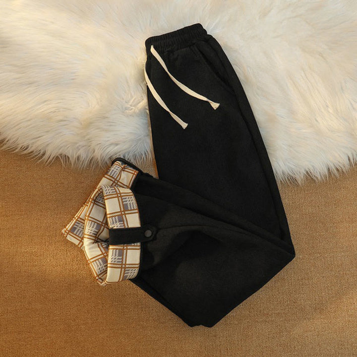 Buddha Stones Damen Patchwork-Hose aus Baumwollcord mit Fleecefutter und weitem Bein und Taschen - image 6