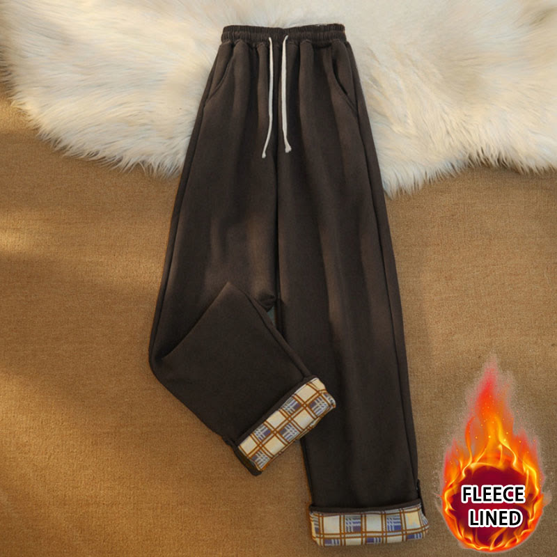 Buddha Stones Damen Patchwork-Hose aus Baumwollcord mit Fleecefutter und weitem Bein und Taschen - Sattelbraun (mit Fleece gefüttert) - US18, UK/AU22,EU50 (6XL) - image 0