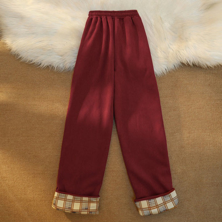 Buddha Stones Damen Patchwork-Hose aus Baumwollcord mit Fleecefutter und weitem Bein und Taschen - image 28