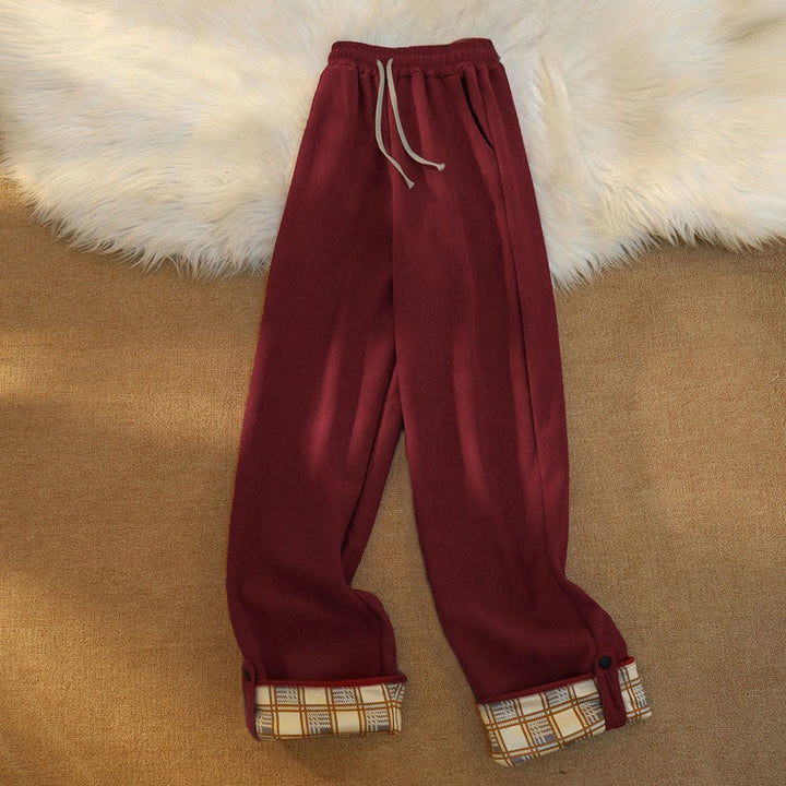 Buddha Stones Damen Patchwork-Hose aus Baumwollcord mit Fleecefutter und weitem Bein und Taschen - image 26