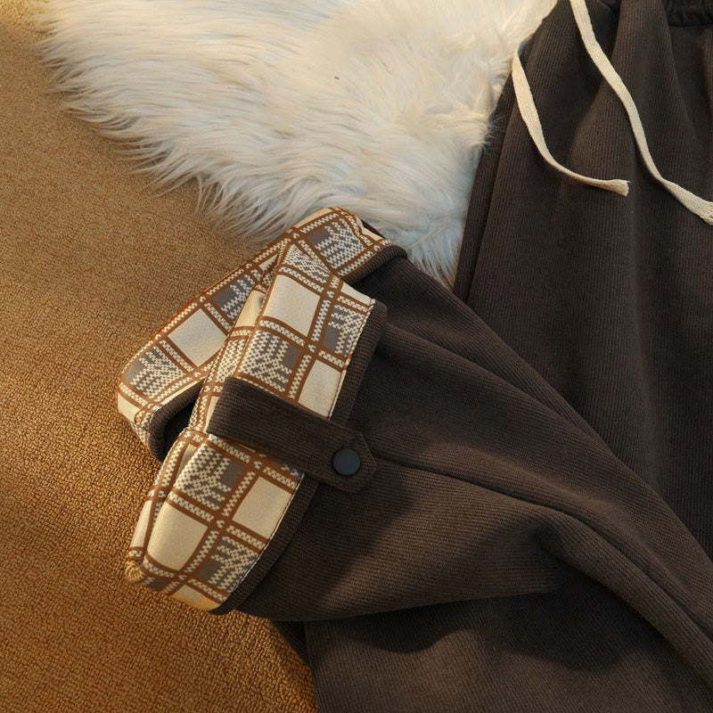 Buddha Stones Damen Patchwork-Hose aus Baumwollcord mit Fleecefutter und weitem Bein und Taschen - image 25