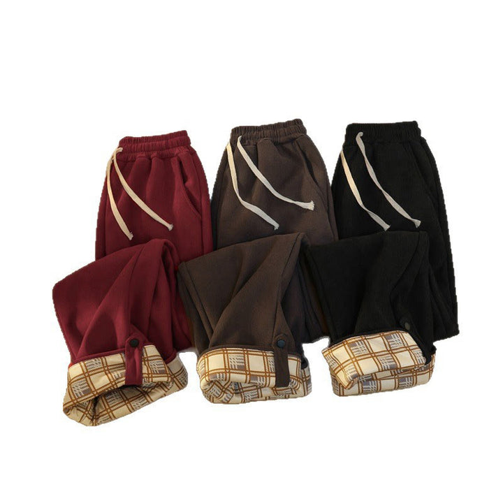 Buddha Stones Damen Patchwork-Hose aus Baumwollcord mit Fleecefutter und weitem Bein und Taschen - image 43