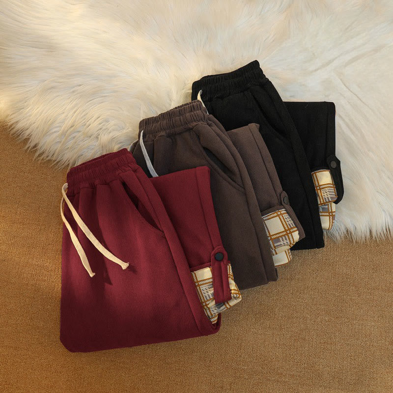 Buddha Stones Damen Patchwork-Hose aus Baumwollcord mit Fleecefutter und weitem Bein und Taschen - image 40