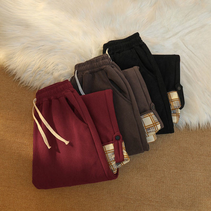 Buddha Stones Damen Patchwork-Hose aus Baumwollcord mit Fleecefutter und weitem Bein und Taschen - image 40