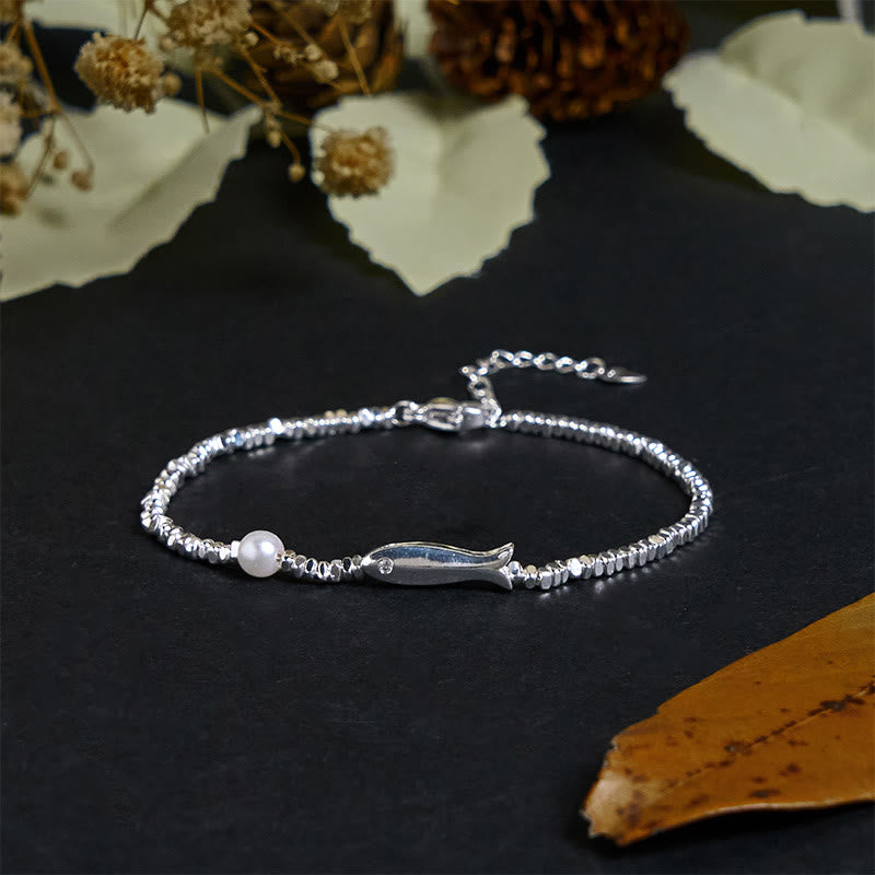 Buddha Stones Glücksarmband mit verkupfertem Silber und Koi-Fisch-Perlen - image 1