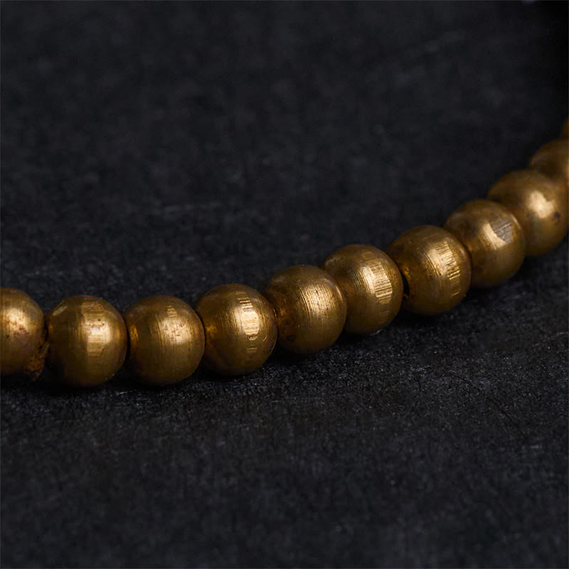 Buddha Stones, vergoldetes Kupfer, Messing, Goldglanz, Obsidian, Schutz, Reichtum, Armband - image 4