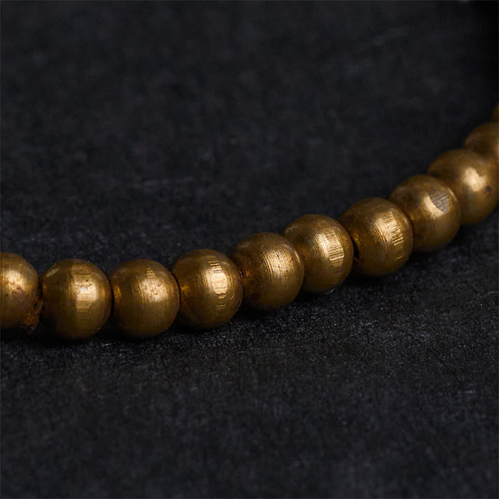 Buddha Stones, vergoldetes Kupfer, Messing, Goldglanz, Obsidian, Schutz, Reichtum, Armband - image 4