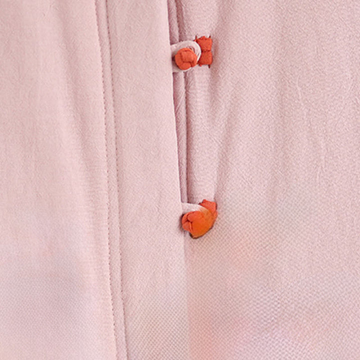 Buddha Stones Damen Winterjacke mit chinesischem Froschknopf, langärmelig, dicke Baumwolle, mit Taschen - image 5