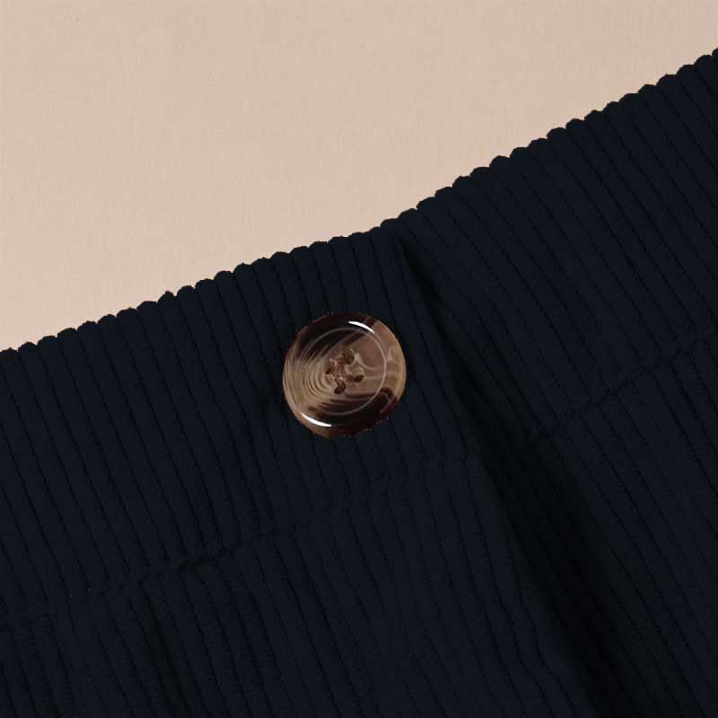 Buddha Stones Lässige Cordhose mit geradem Bein und Taschen für Damen - image 11