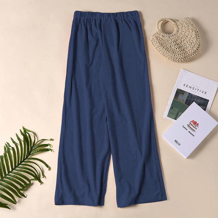 Buddha Stones Lässige Cordhose mit geradem Bein und Taschen für Damen - image 28