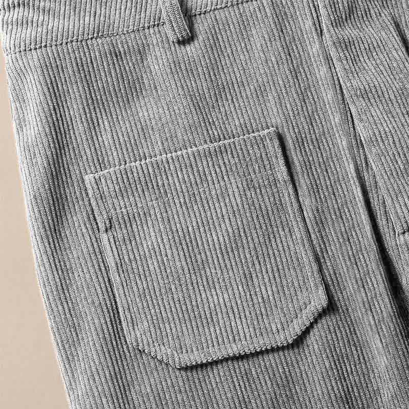 Buddha Stones Damenhose aus schlichtem Cord-Polyester mit weitem Bein und Knöpfen und Taschen - image 18