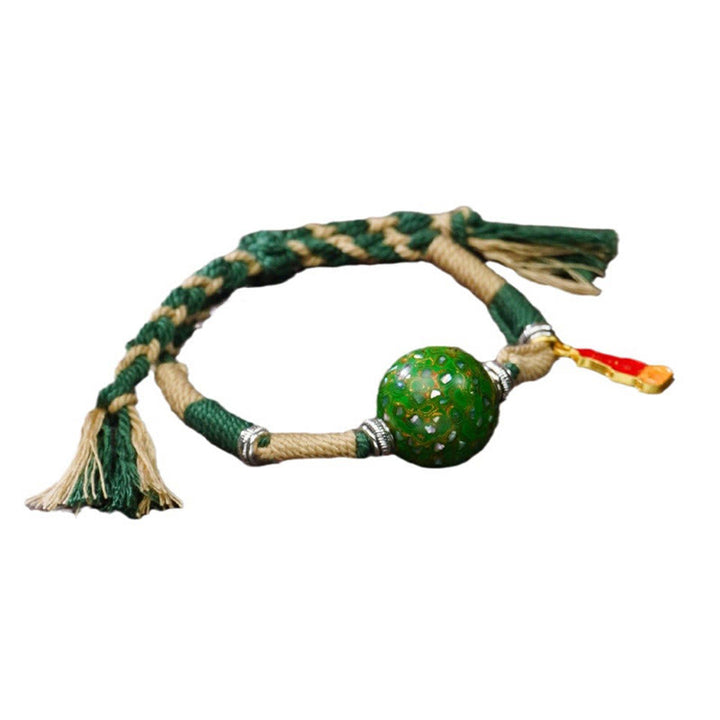 Buddha Stones Lackperlen-Armband, mehrfarbig geflochten - image 9