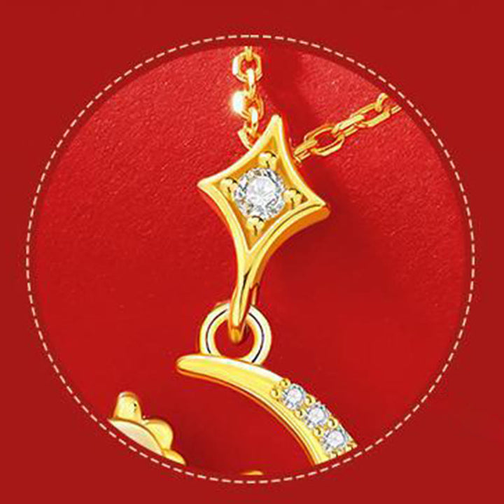 Buddha Stones Jahr des Pferdes 925 Sterling Silber Hetian Jade Zirkon Anhänger Halskette - image 9