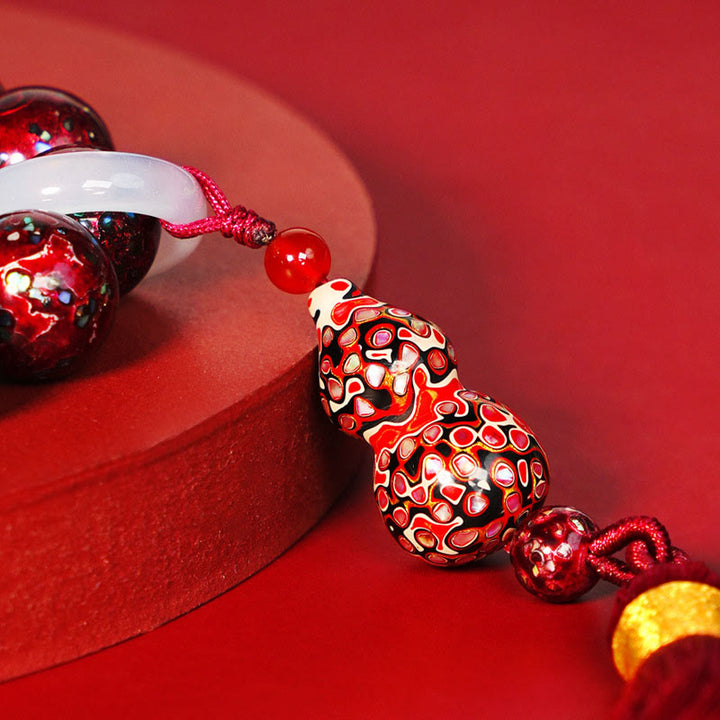 Buddha Stones Lack-Handwerk, Kürbisperlenquaste, Segensarmband - image 3