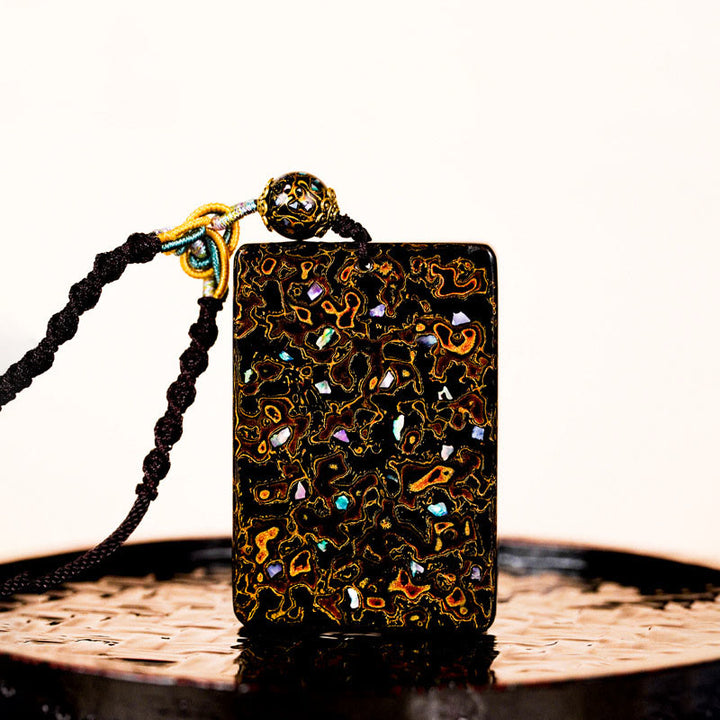 Buddha Stones, handgefertigte Lack- und Sandelholz-Schutzanhänger-Halskette - image 13